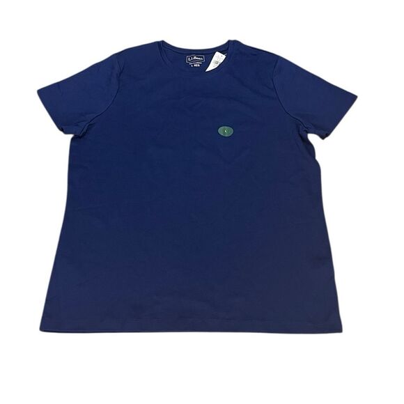 L.L. Bean Blue Short Sleeve T-Shirt, Size L, NWT - Picture 1 of 7
